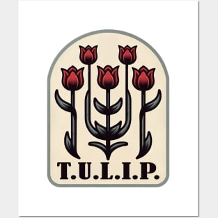 Theological Tulip Emblem Tee Design Posters and Art